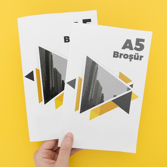 A5 Ebat Çift Taraflı Broşür Baskı Fiyatları