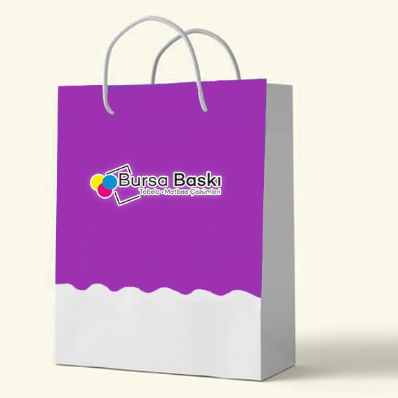 İpli Kulp Karton Çanta Baskı Fiyatları (Körük - en - boy) 8x25x35cm